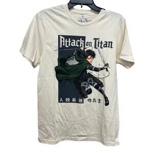 New Attack On Titan Mens Small Final Season 100% Cotton Short Sleeve Tee Shirt